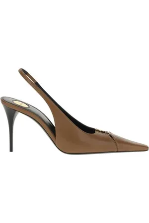 Saint Laurent Skor, Dam, 37 EU, Läder, Metalldekorerade Läderpumps