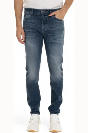 HUGO BOSS Jeans, Herr, W34, Denim, Stentvättade Denim Jeans med 5 Fickor