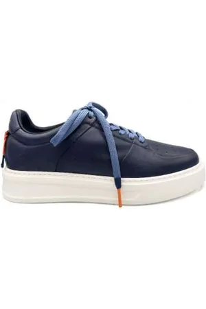 Barracuda Skor, Dam, 40 EU, Läder, Blå Sneaker Jimbo med Färgglada Detaljer