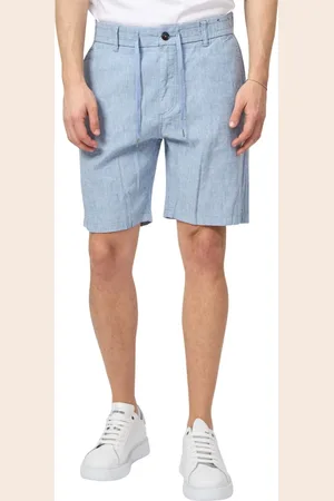 HUGO BOSS Shorts, Herr, W40, Bomull, Blå Bomull Dragsko Shorts