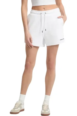 Guess Shorts, Dam, XS, Bomull, Regelbunden passform broderade jersey shorts