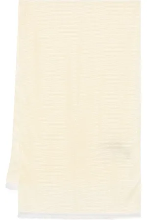 Twin-Set Accessoarer, Dam, ONE Size, Kräm Fransad Kant Halsduk