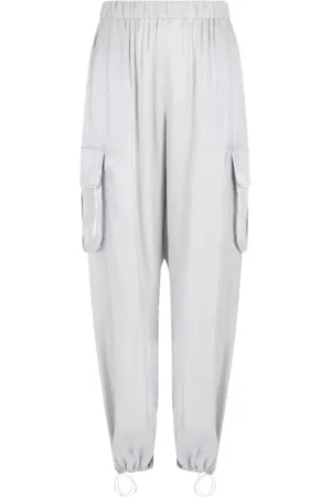 Emporio Armani Byxor, Dam, XS, Glitter Satin Cargo Byxor