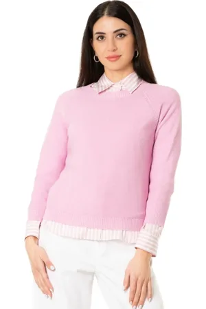 Max Mara Stickade tröjor & koftor, Dam, S, Bomull, Bomullströja - Rose Berry Färg