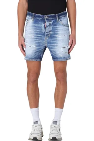 Dsquared2 Shorts, Herr, M, Denim, Stiliga Distressed Denim Shorts