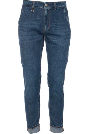 Siviglia Jeans, Herr, W32, Bomull, Slim Fit Bomullsbyxor med Fickor