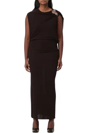Lanvin Klänning, Dam, S, Elegant Kaffe Maxi Klänning