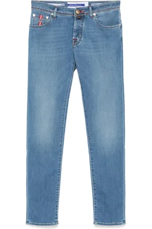 Jacob Cohen Jeans, Herr, W31, Ljusblå Knapp Jeans