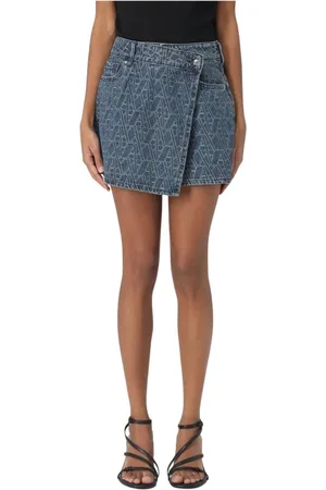 Armani Exchange Shorts, Dam, M, Denim, Denim Wrap Mini Kjol