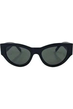 Saint Laurent Accessoarer, Dam, ONE Size, Fjärilsstil Solglasögon med Guldlogotyp