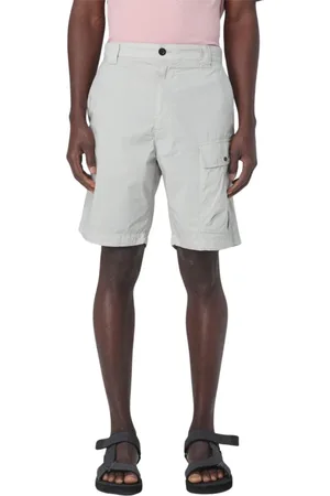 C.P. Company Shorts, Herr, L, Nylon, Blå Cargo Shorts med Flera Fickor