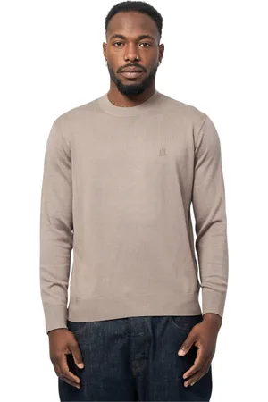 Armani Exchange Stickade tröjor & koftor, Herr, S, Bomull, Brun Tröja Långärmad Bomull Siden