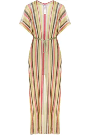 Beliza Badkläder, Dam, ONE Size, Polyester, Randig Grön Stickad Väst