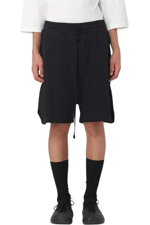 THOM KROM Shorts, Herr, S, Svarta Ribbstickade Avslappnade Fit Shorts
