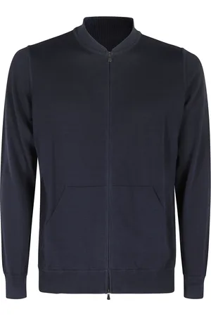 FILIPPO DE LAURENTIIS Sweatshirts & Hoodies, Herr, M, Bomull, Bomberjacka med dragkedja i bomull
