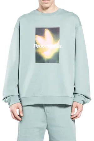 OAMC Sweatshirts & Hoodies, Herr, L, Bomull, Peacemaker Bird Crewneck Sage Jersey