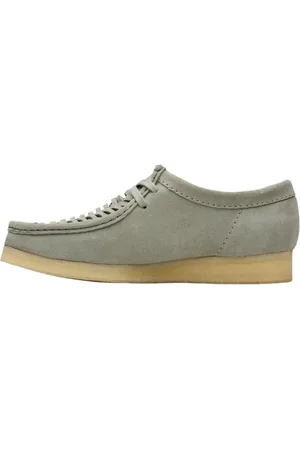 Clarks Skor, Herr, 43 EU, Mocka, Salvia Vävd Mocka Wallabee Sneakers