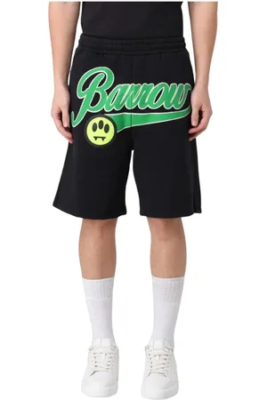 BARROW Shorts, Herr, M, Bomull, Svarta Logoshorts för Män