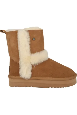 Warmbat Skor, Dam, 42 EU, Mocka, Varmfodrad Kangaroo Boot - Brun