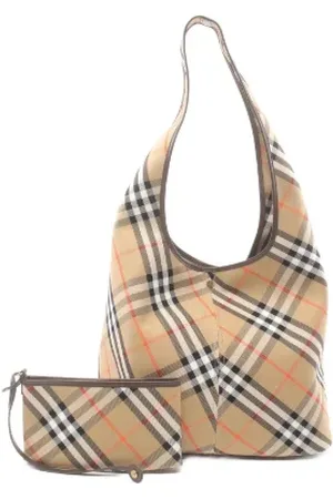 Burberry Pre-owned, Dam, ONE Size, Pre-owned Canvas axelremsvskor