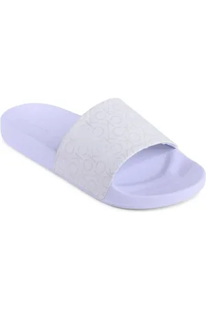 Calvin Klein Skor, Dam, 38 EU, Polyester, Lavendel Casual Slides