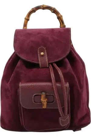 Gucci Pre-owned, Dam, ONE Size, Mocka, Pre-owned Mocka ryggsckar