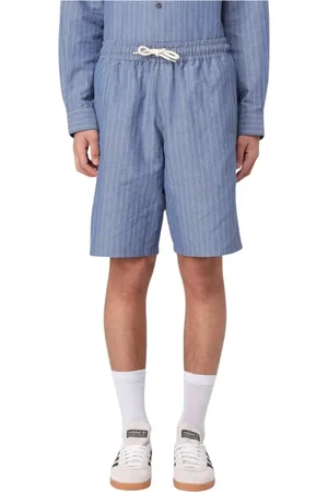 A.P.C. Shorts, Herr, M, Bomull, Blårandiga Bomullsshorts Avslappnad Passform