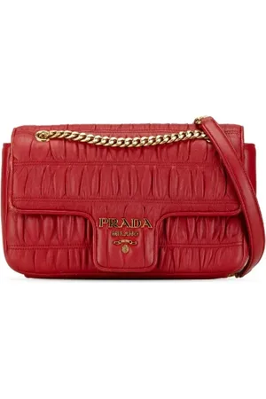 Prada Pre-owned, Dam, ONE Size, Pre-owned Laeder crossbodyvskor