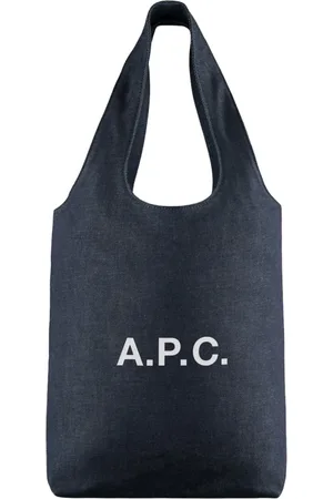 A.P.C. Väska, Dam, ONE Size, Bomull, Blå Ninon Liten Toteväska