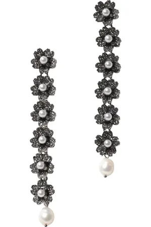 Roger Vivier Accessoarer, Dam, ONE Size, Pärla Droppe Blomma Örhängen