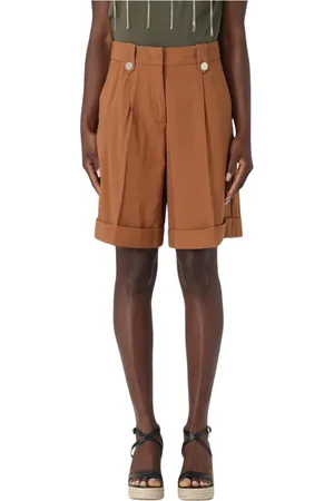 Liu Jo Shorts, Dam, L, Bronsfärgade Veckade Shorts
