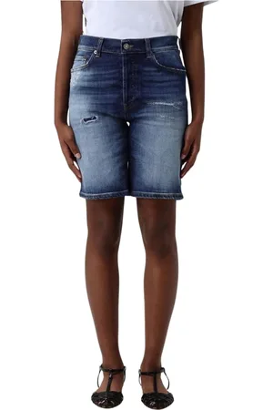 Dondup Shorts, Dam, W29, Denim, Stiliga High-Waisted Denim Shorts