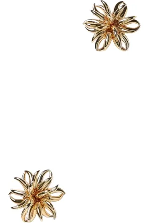 Cult Gaia Accessoarer, Dam, ONE Size, Elegant Blommig Metallörhängen