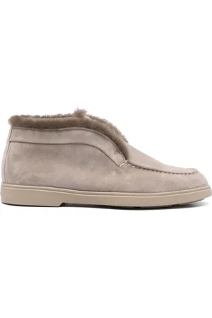 santoni Skor, Dam, 39 EU, Läder, Mockasiner i mockaläder med gummisula