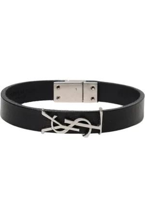 Saint Laurent Accessoarer, Dam, L, Läder, Snygg Läderarmband med Magnetlås