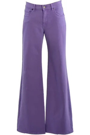 P.A.R.O.S.H. Byxor, Dam, S, Denim, Lila denim jeans med knappstängning