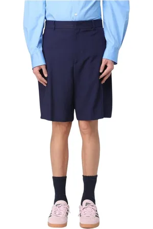 Msgm Shorts, Herr, L, Stiliga Blå Casual Shorts