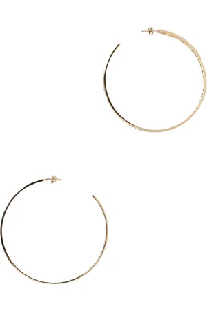 Elisabetta Franchi Accessoarer, Dam, ONE Size, Guld Hoop Örhängen