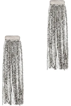 Brunello Cucinelli Accessoarer, Dam, ONE Size, Silver Frans Örhängen
