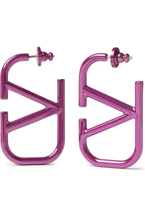 VALENTINO GARAVANI Accessoarer, Dam, ONE Size, Rosa VLogo Signature Örhängen Logo Mässing