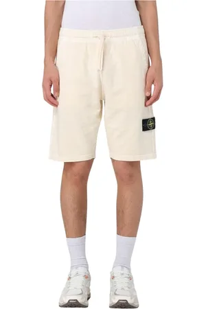 Stone Island Shorts, Herr, S, Ivory Stiliga Sweatshorts