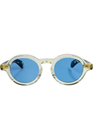 MOSCOT Accessoarer, unisex, ONE Size, Vintage Runda Solglasögon med Nyckelbrygga