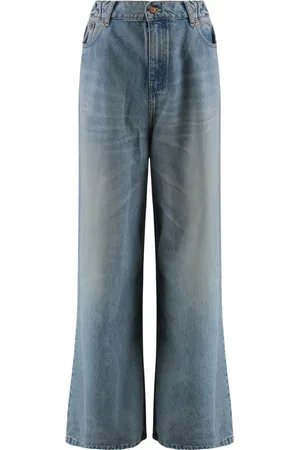 Lois Jeans, Dam, W29, Bomull, Retro Wide-leg Jeans med Vintage Effekt