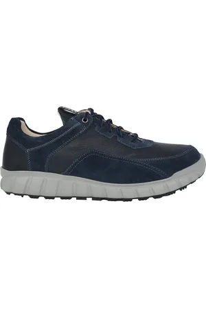 Ganter Skor, Herr, 46 EU, Läder, Blå Wide Fit Sneaker - Avtagbar Fotbädd