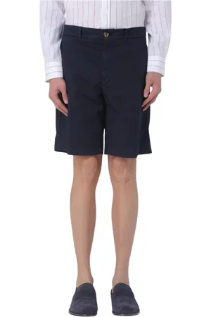 Brunello Cucinelli Shorts, Herr, XL, Bomull, Blå Bomullsshorts för Män