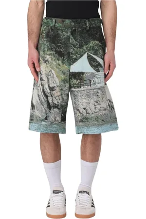 Msgm Shorts, Herr, M, Multifärgade Landskapsshorts