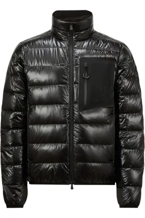 Moncler Jacka, Herr, XL, Polyester, Utomhus Svart Jacka Funktionella Dragkedjefickor