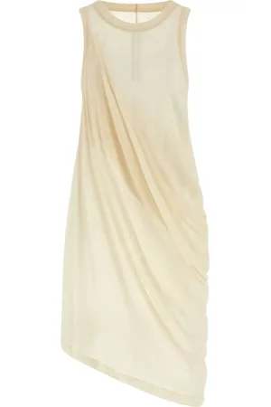 Rick Owens Topp, Herr, L, Bomull, Anthem Tank Top Vit Bomull Jersey