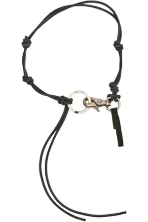 OUR LEGACY Accessoarer, Herr, ONE Size, Läder, Svart Ladon Läder Nyckelring med Logotyp
