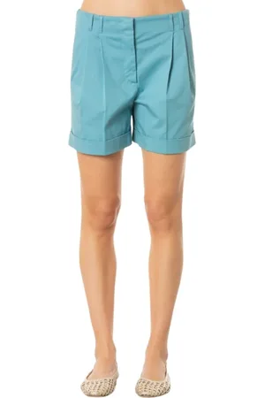 Max Mara Shorts, Dam, XS, Bomull, Bomullsshorts i blått